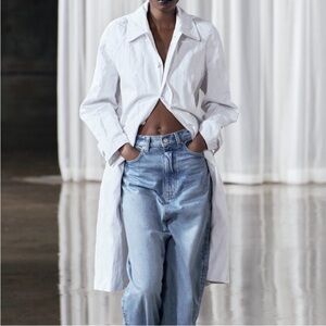 Zara White Women's Blazer Coat